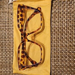 BlueRay Screen protection clear eyeglasses oversized Retro tortoise frames